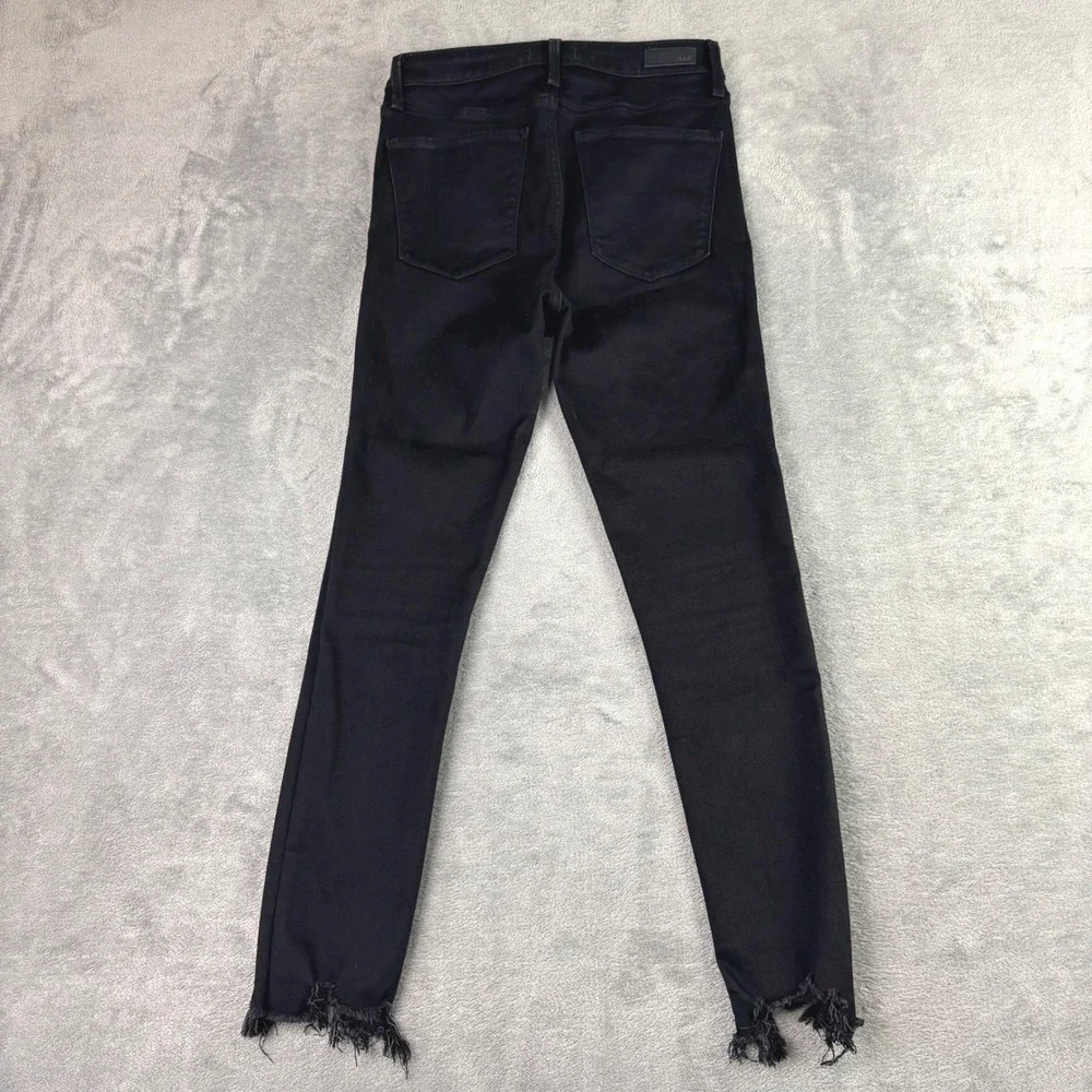 Abercrombie & Fitch 26 2S Black Simone High Rise Ankle Raw Hem Skinny Jeans - Picture 3 of 11